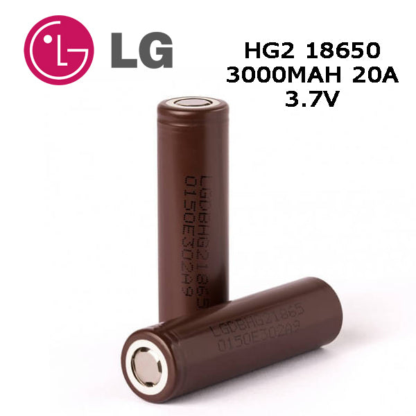 LG HG2 18650 Flat Top 3000mAh - Let's Vape