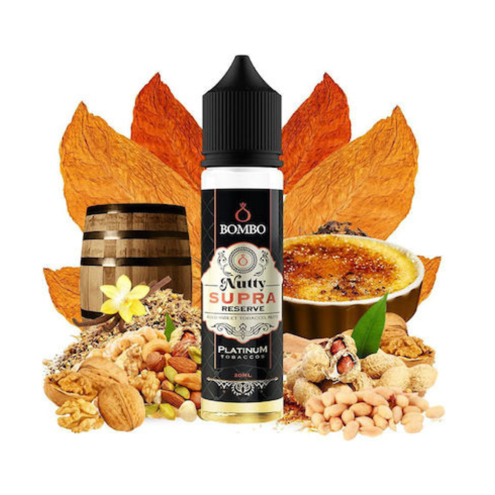 Bombo Platinum Tobaccos Nutty Supra Reserve Flavor Shot - Let's Vape