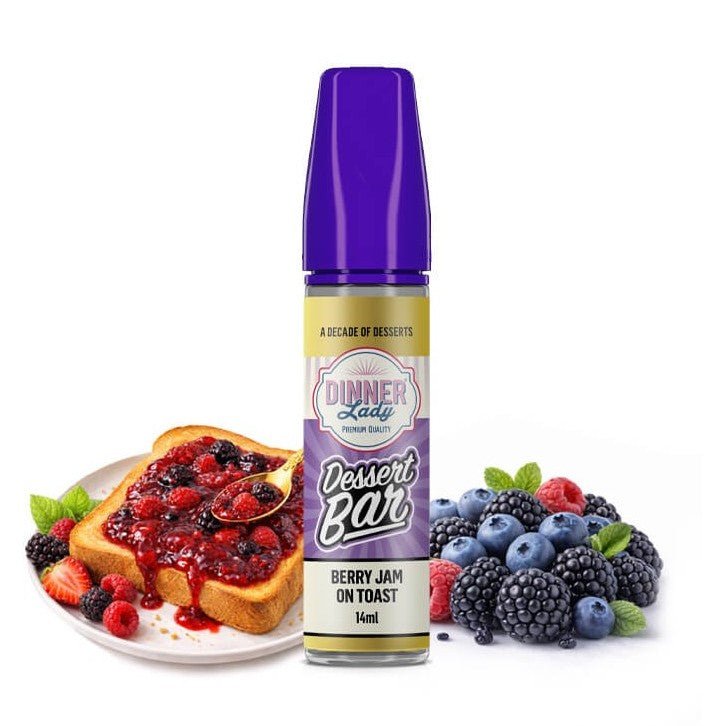 Dinner Lady Dessert Bar Berry Jam on Toast Flavour Shot 14/60ml – Μαρμελάδα Μούρα σε Ζεστό Toast