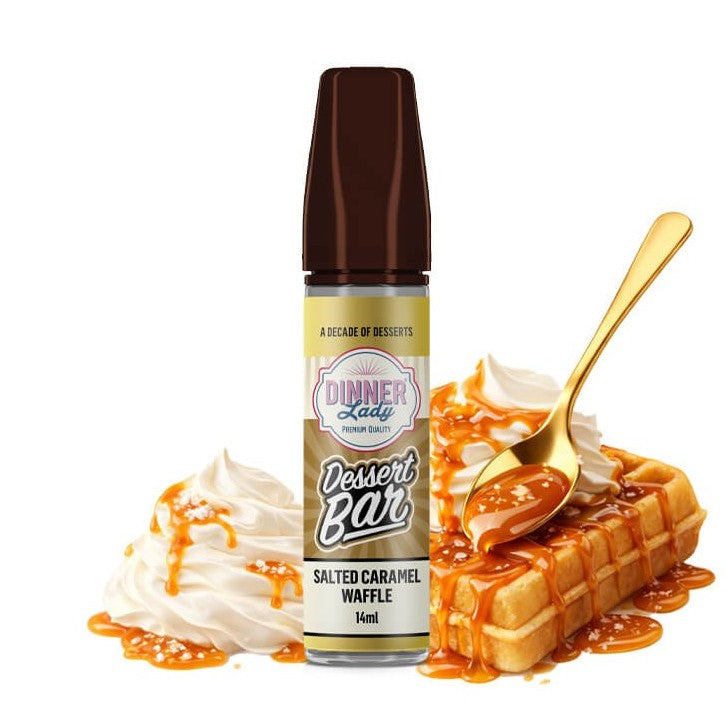 Dinner Lady Dessert Bar Salted Caramel Waffle Flavour Shot 14/60ml – Αλατισμένη Καραμέλα & Ζεστή Βάφλα