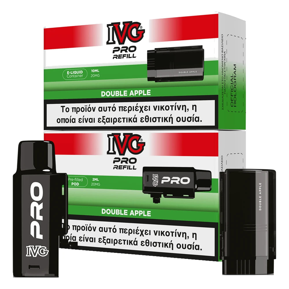IVG Pro 10K Double Apple ανταλλακτικό pod 2ml και υγρό 10ml, 20mg