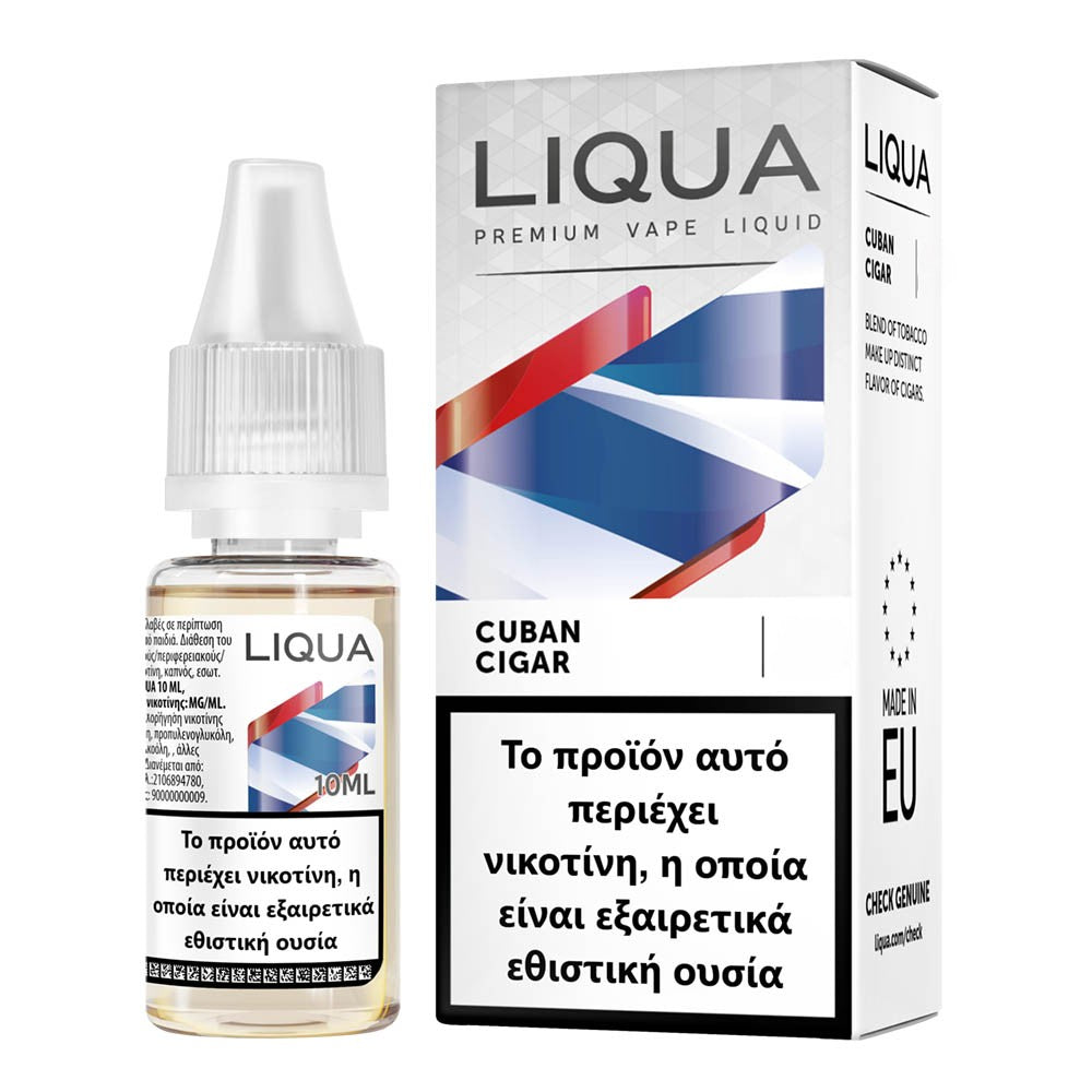 Liqua - Cuban Cigar Tobacco (10ml) Έτοιμο Υγρό Αναπλήρωσης