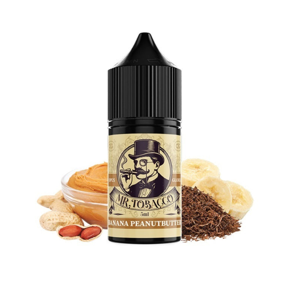 Mr. Tobacco Banana Peanutbutter Flavour Shot 5/30ml – Μπανάνα Φλαμπέ & Κρεμώδες Φυστικοβούτυρο