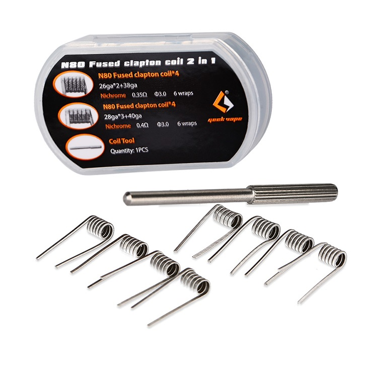 GEEKVAPE N80 FUSED CLAPTON COILS 2 IN 1 BOX F203 (8Τεμ.) - Let's Vape