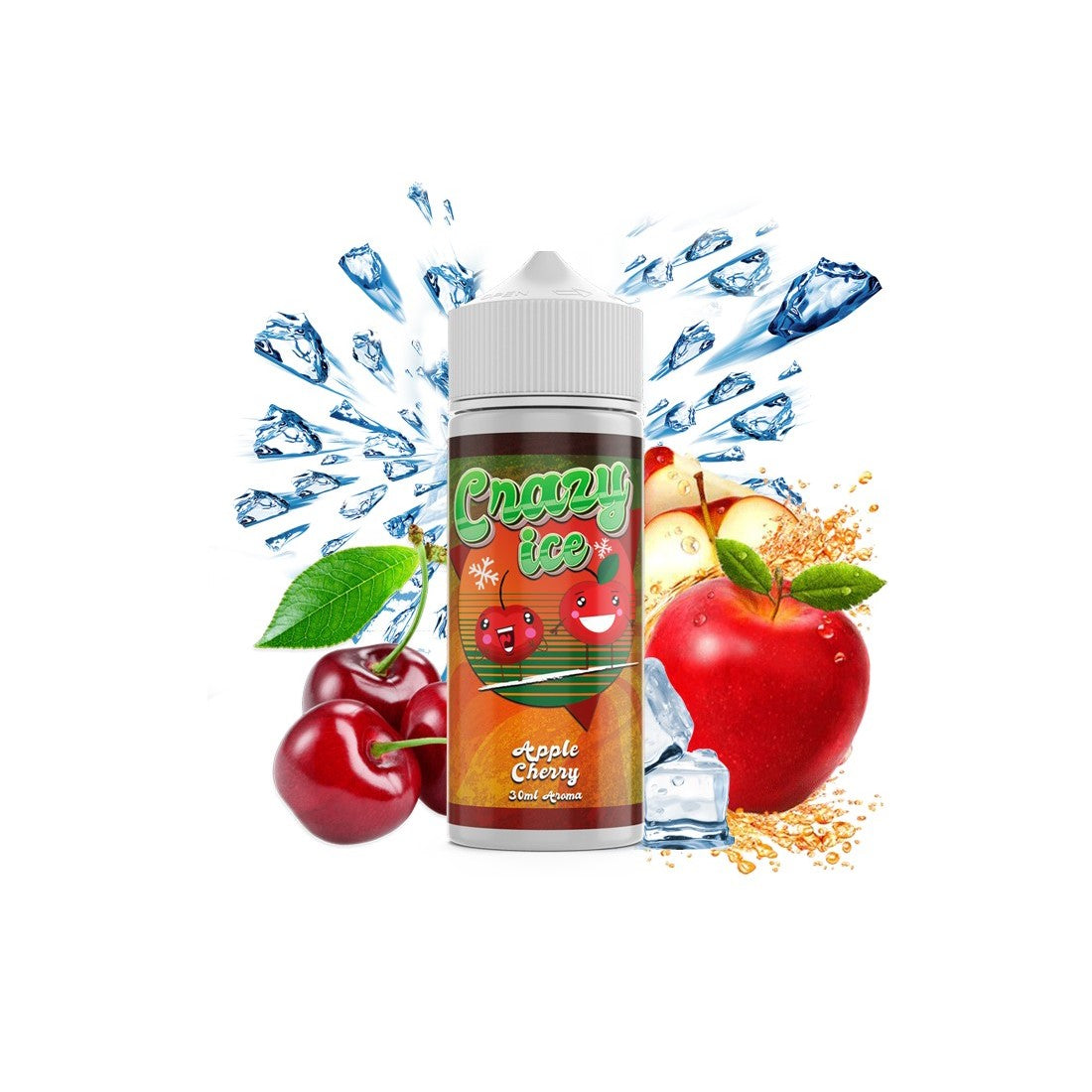 Steam City Crazy Ice Apple Cherry Flavour Shot 120ml - Let's Vape