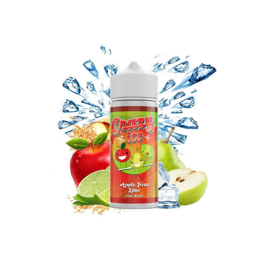 Steam City Crazy Ice Apple Pear Lime Flavour Shot 120ml - Let's Vape