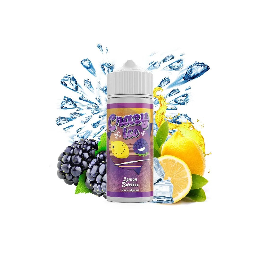 Steam City Crazy Ice Lemon Berries Flavor Shot 30/120ml - Let's Vape