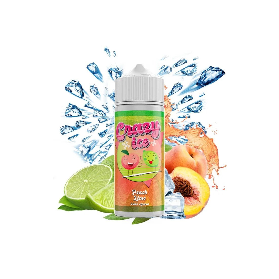 Steam City Crazy Ice Peach Lime Flavor Shot 120ml - Let's Vape