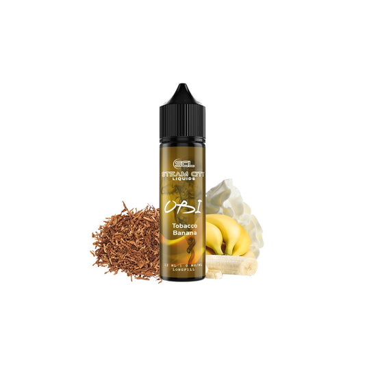 Steam City OBI Tobacco Banana Flavor Shot 60ml - Let's Vape