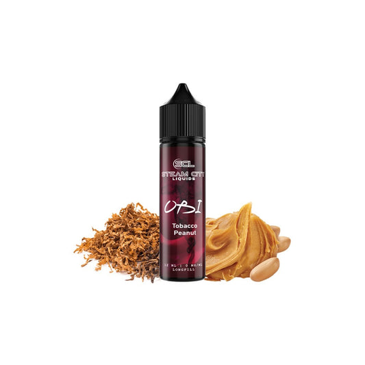Steam City OBI Tobacco Peanut Flavor Shot 60ml - Let's Vape