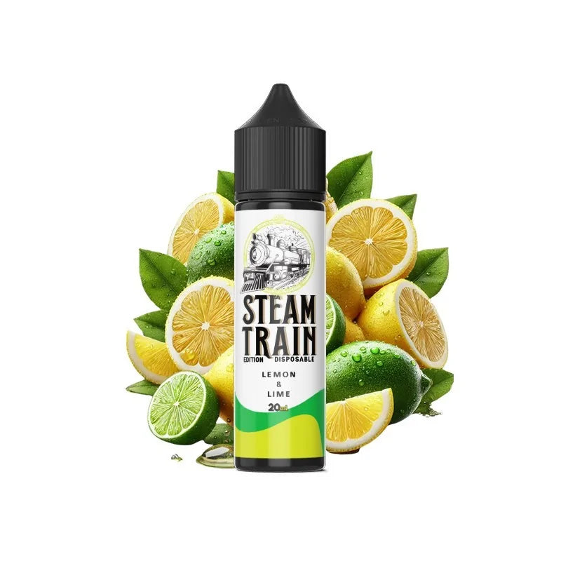 Steam Train Disposable Edition Lemon and Lime Flavour Shot 20/60ml – Ζουμερό Λεμόνι & Φρέσκο Λάιμ