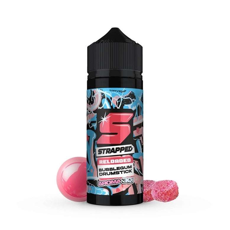 Strapped Reloaded Bubblegum Drumstick Flavour Shot 120ml - Let's Vape