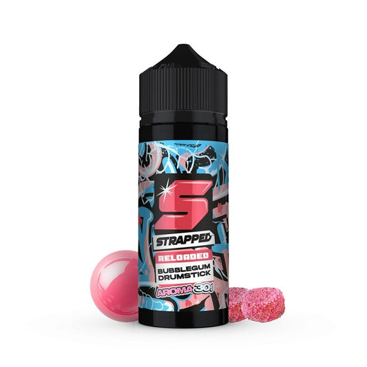 Strapped Reloaded Bubblegum Drumstick Flavour Shot 120ml - Let's Vape