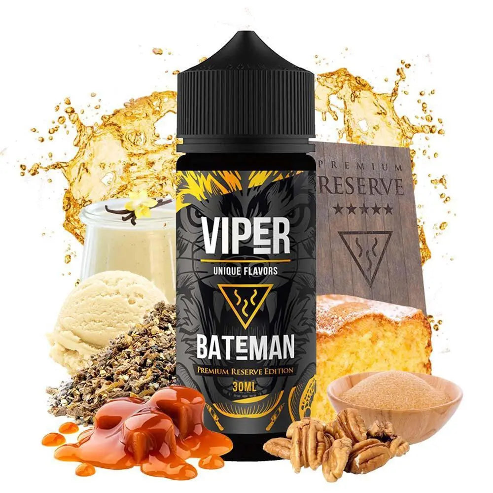 Viper Bateman Flavorshot 30/120ml – Γλυκός Καπνός με Καραμέλα, Βανίλια & Μυστικό Συστατικό