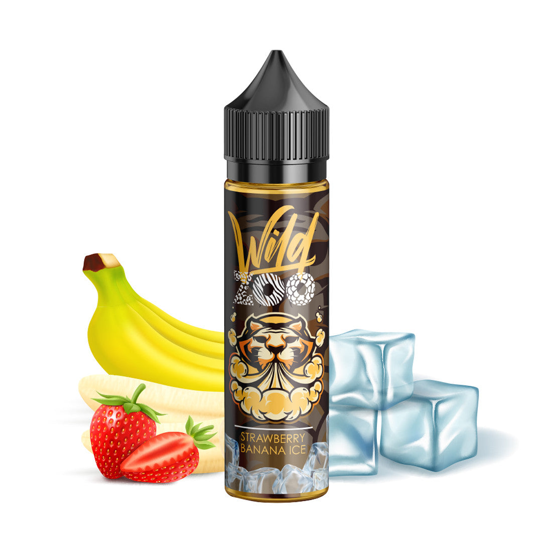 Wild Zoo Strawberry Banana Ice Flavor Shot 20/60ml με φράουλα, μπανάνα και πάγο