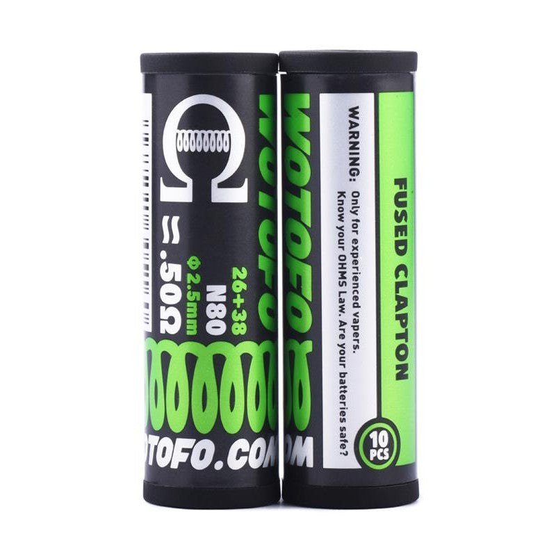 Wotofo N80 Fused Clapton 0.5Ω Prebuilt Coils 10τμχ. - Let's Vape