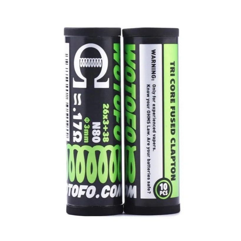 Wotofo Tri Core Fused Clapton Coils 26*3+38G 10pcs - 3mm/0.17ohm - Let's Vape