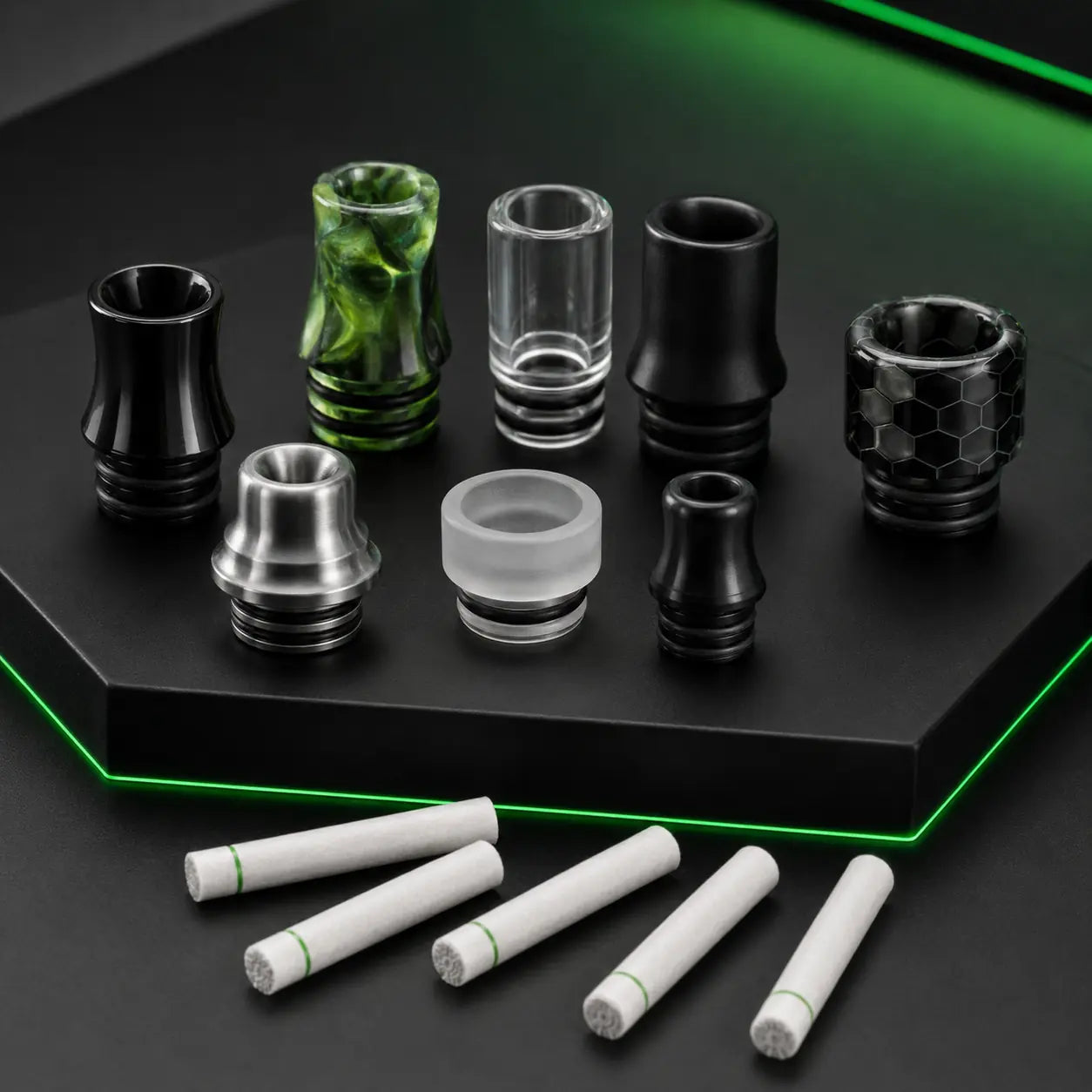 Επιστόμια drip tips και φίλτρα ηλεκτρονικού τσιγάρου