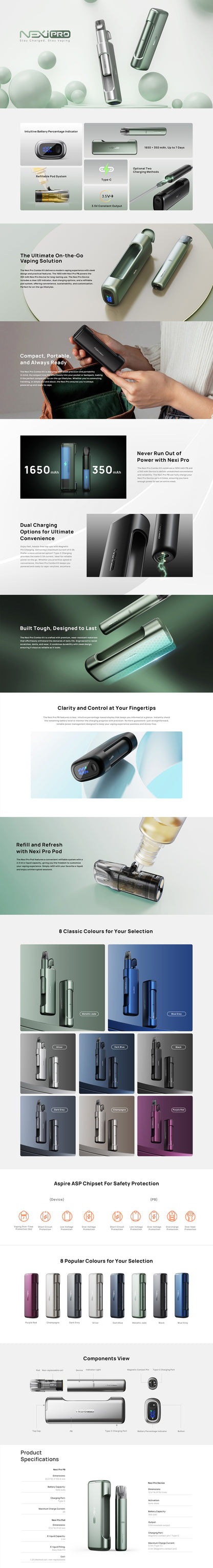 Aspire Nexi Pro Combo Kit | Το Απόλυτο Slim Vape με Powerbank