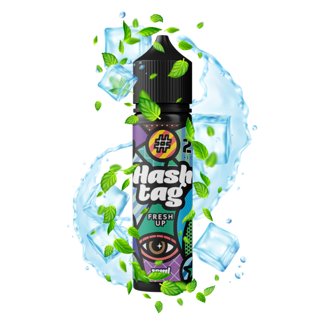 HASHTAG FRESH UP ICE 12/60 ML - Let's Vape 