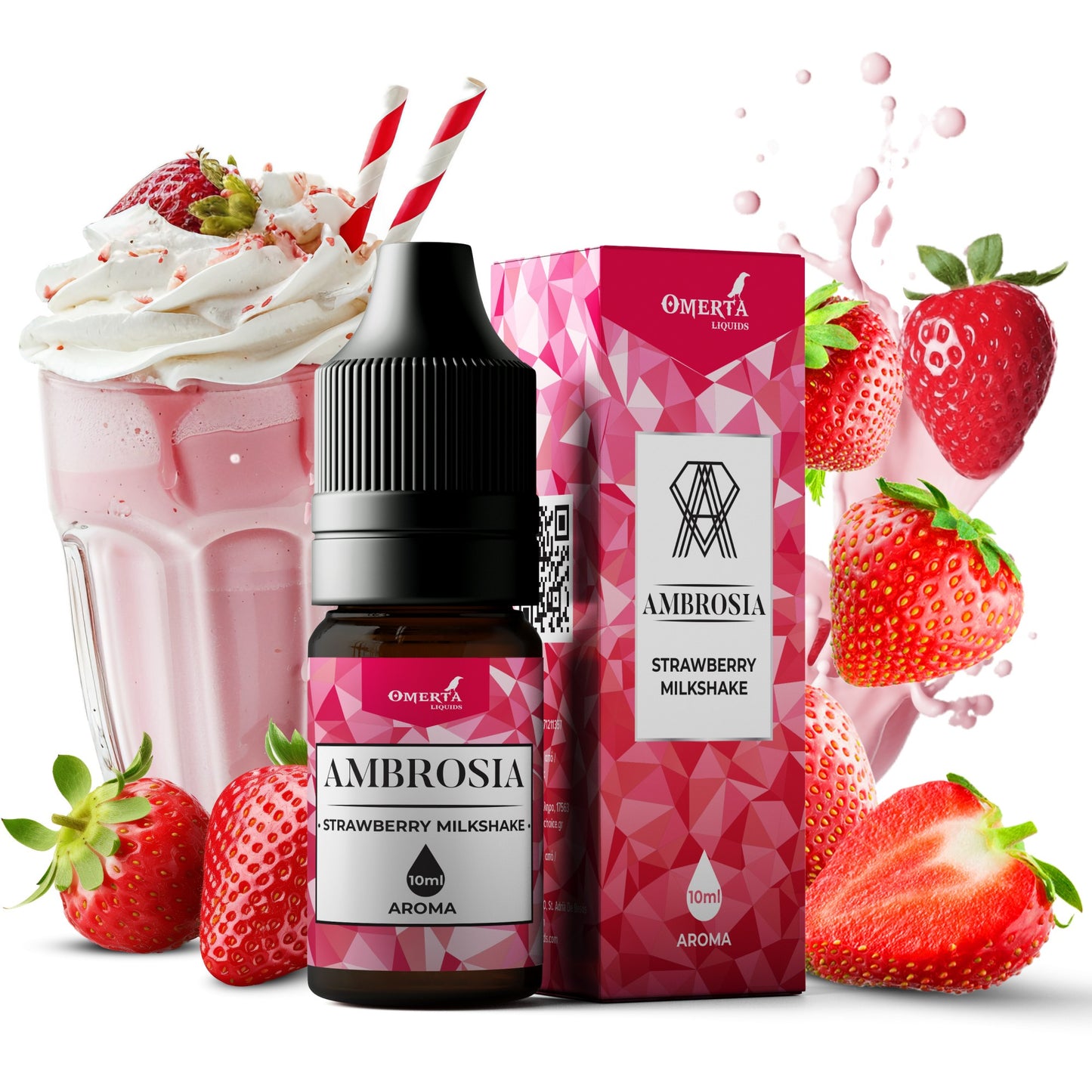 Ambrosia - Strawberry Milkshake (10ml) Συμπυκνωμένο Άρωμα