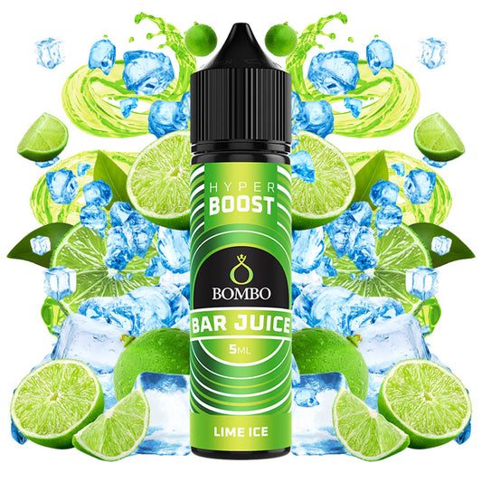 Bombo Bar Juice Hyper Boost Lime Ice Flavorshot 5/60ml – Λάιμ με Πάγο, Γλυκόξινο & Έντονα Δροσερό