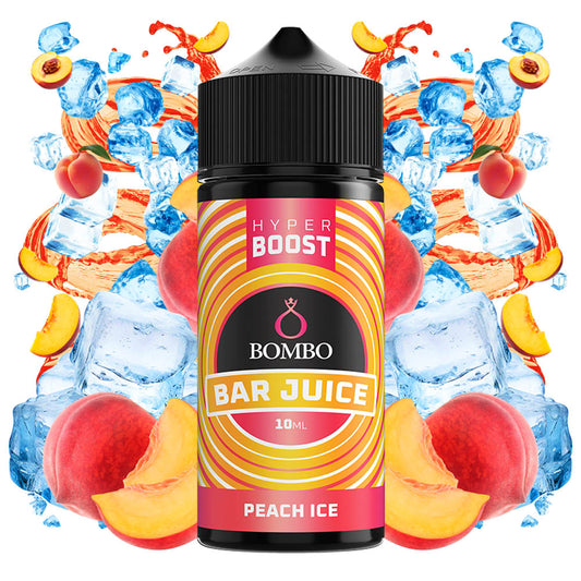 Bombo Bar Juice Hyper Boost Peach Ice Flavorshot 10/120ml – Γλυκό Ροδάκινο με Πάγο, Δροσερό & Αρωματικό