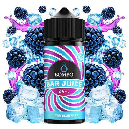 Bombo Bar Juice Ultra Blue Razz Flavorshot 24/120ml – Blue Raspberries, Εσπεριδοειδή & Πάγος, Ultra Έντονη Γεύση