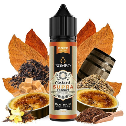 Bombo Custard Supra Reserve Core Edition Flavor Shot 10/60ml & 20/120ml – γλυκός καπνός και κρέμα βανίλιας custard