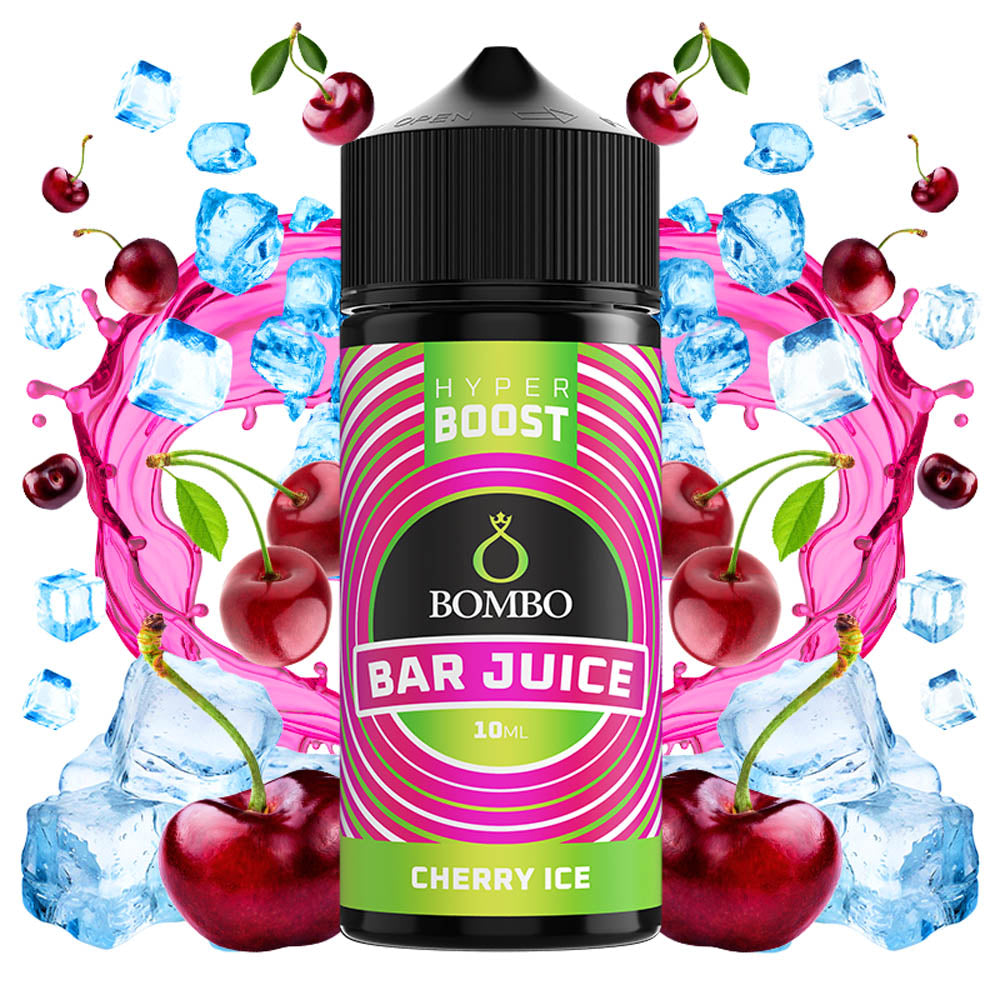 Bombo Bar Juice Hyper Boost Cherry Ice Flavor Shot 10/120ml – κεράσι με πάγο