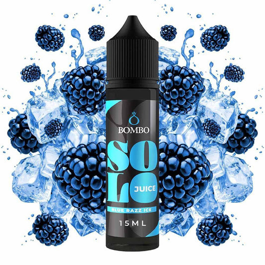 Bombo Solo Juice Blue Razz Ice Flavour Shot 15/60ml – Παγωμένο Blue Razz (Μπλε Βατόμουρο & Πάγος)
