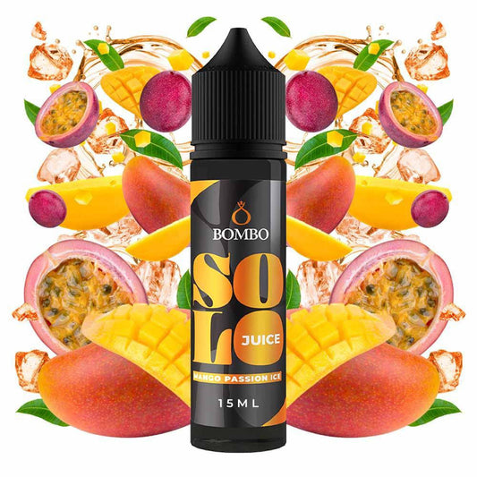 Bombo Solo Juice Mango Passion Ice Flavour Shot 15/60ml – Μάνγκο, Φρούτα του Πάθους & Πάγος