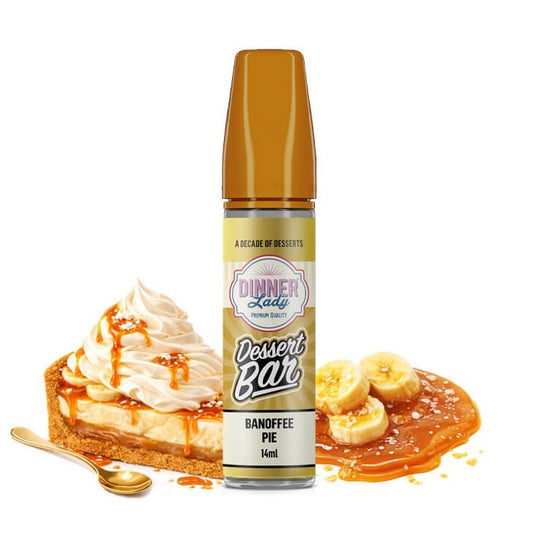 Dinner Lady Dessert Bar Banoffee Pie Flavour Shot 14/60ml – Μπανάνα, Καραμέλα & Ζύμη Μπισκότου