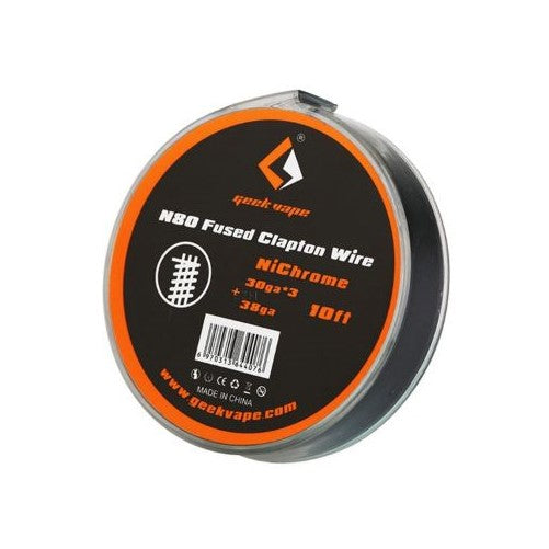 Geek Vape - NiChrome | N80 Fused Clapton Wire | ZN09 | 30ga*3 + 38ga | 3m - Let's Vape 