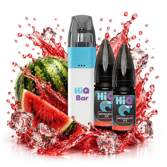 HiQ Bar 24K Watermelon Ice, συσκευή και δύο υγρά με καρπούζι