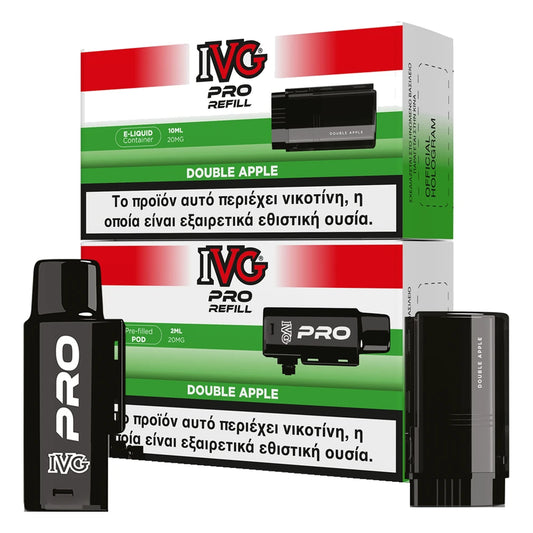 IVG Pro 10K Double Apple ανταλλακτικό pod 2ml και υγρό 10ml, 20mg