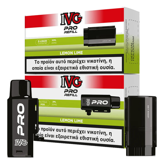 IVG Pro 10K Lemon Lime ανταλλακτικό pod 2ml και υγρό 10ml, 20mg