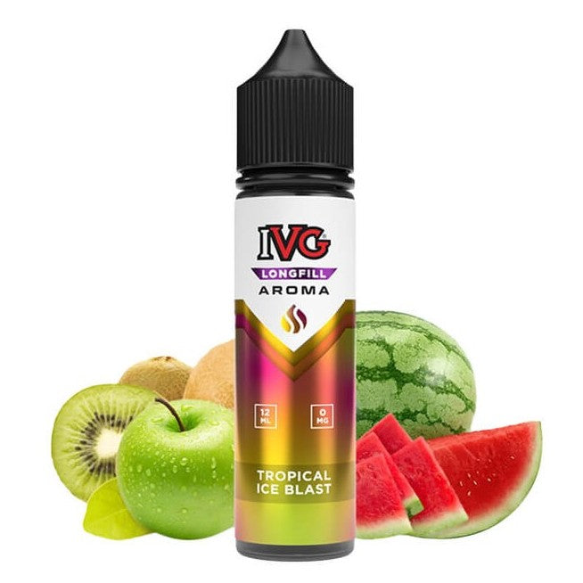 IVG Tropical Ice Blast Flavorshot 12/60ml – Kiwi, Καρπούζι, Πράσινο Μήλο & Έντονος Πάγος