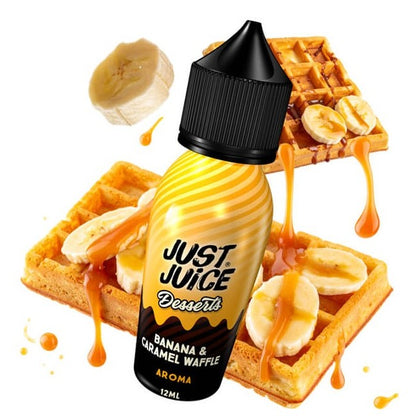 Just Juice Desserts Banana and Caramel Waffle Flavour Shot 15/60ml – Μπανάνα, Βάφλα & Καραμέλα