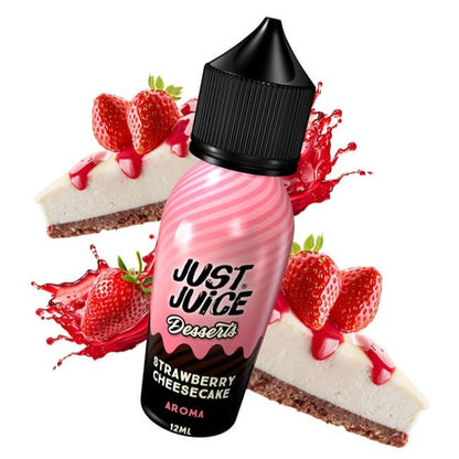 Just Juice Desserts Strawberry Cheesecake Flavour Shot 15/60ml – Φράουλα & Μπισκοτένιο Cheesecake