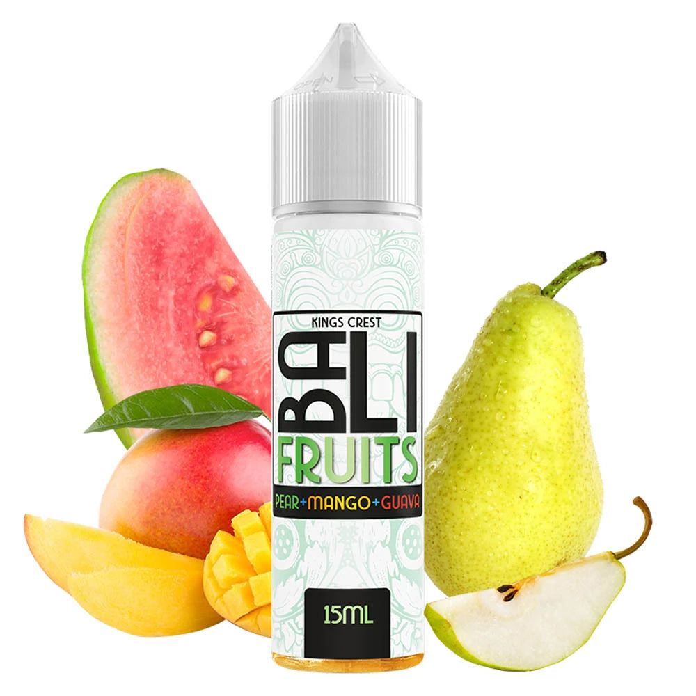 Kings Crest Bali Fruits Pear Mango Guava Flavor Shot 15/60ml – αχλάδι, μάνγκο και γκουάβα