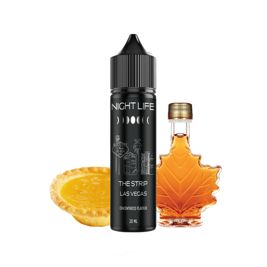 Night Life The Strip 60ml Flavor Shot – Τάρτα Καραμέλας Γάλακτος, Βουτύρου & Σιρόπι Σφενδάμου