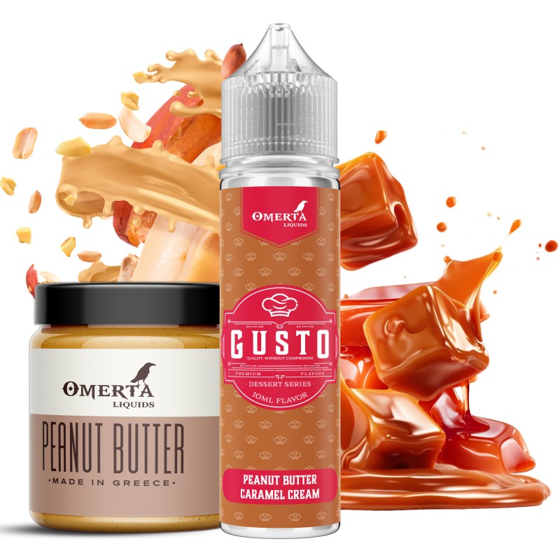 Omerta Gusto - Peanut Butter Caramel Cream (10ml/60ml) Flavor Shot