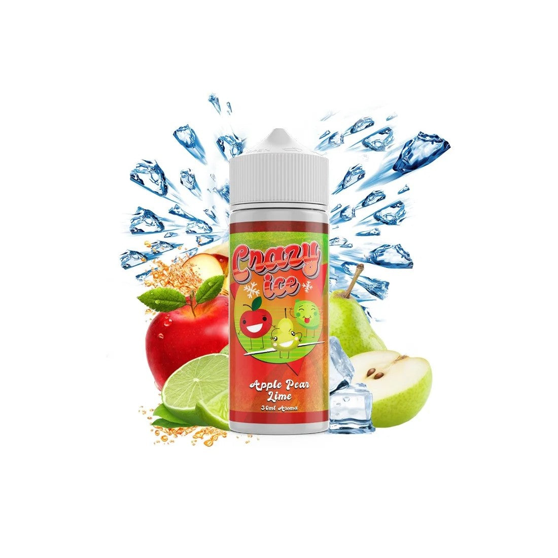 Steam City Crazy Ice Apple Pear Lime Flavour Shot 120ml - Let's Vape 