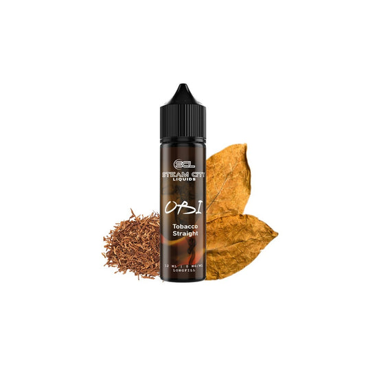 Steam City Obi Flavor Shot Tobacco Straight 60ml - Let's Vape 