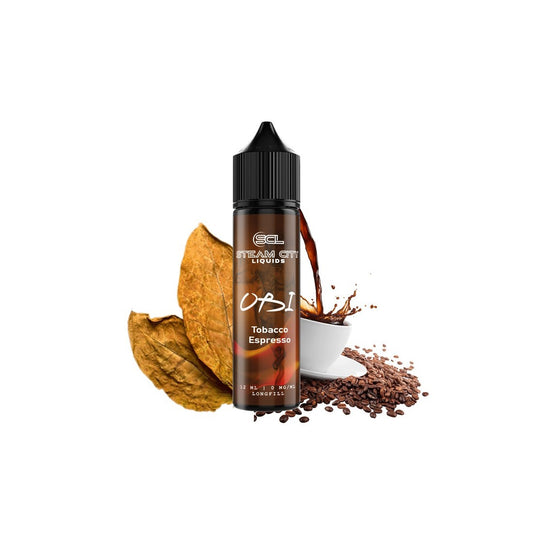 Steam City OBI Tobacco Espresso Flavor Shot 60ml - Let's Vape 