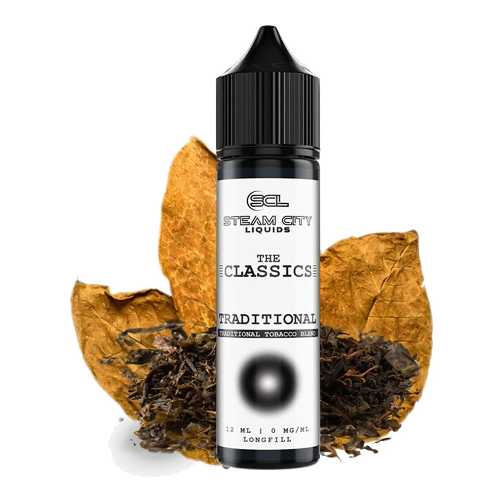 Steam City The Classics Traditional Flavor Shot 10/60ml – πλούσιο, βελούδινο μείγμα παραδοσιακών καπνών