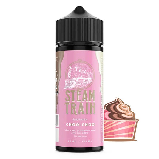 Steam Train Choo Choo Flavorshot 24/120ml – Ναπολιτάνικο Παγωτό Σοκολάτα, Φράουλα & Βανίλια