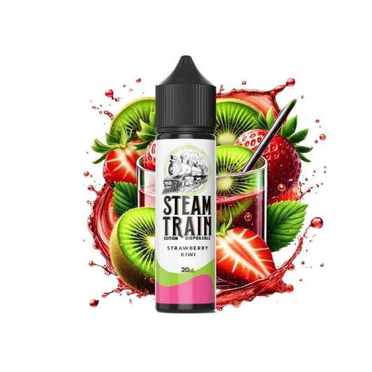 Steam Train Disposable Edition Strawberry Kiwi Flavour Shot 20/60ml – Φράουλα, Ακτινίδιο & Δροσερή Νότα