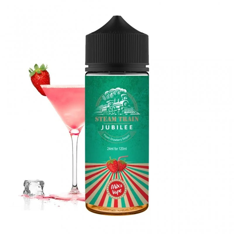 Steam Train Jubilee Flavorshot 24/120ml – Frozen Strawberry Daiquiri με Φράουλα, Ρούμι & Χυμό Lime